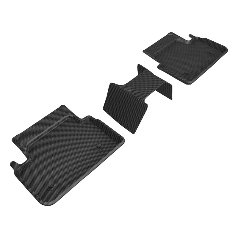 BMW 5 Series Floor Mats - Rear - 3D MAXpider - Kagu - Black - `24-`26